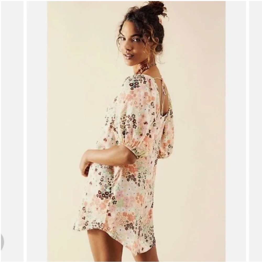 Free People Callie Floral Tunic Shirt Top S